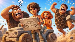 FIRST Car Attempt! A STONE Machine Goes FAST 😂🚗 | The Croods Cartoon