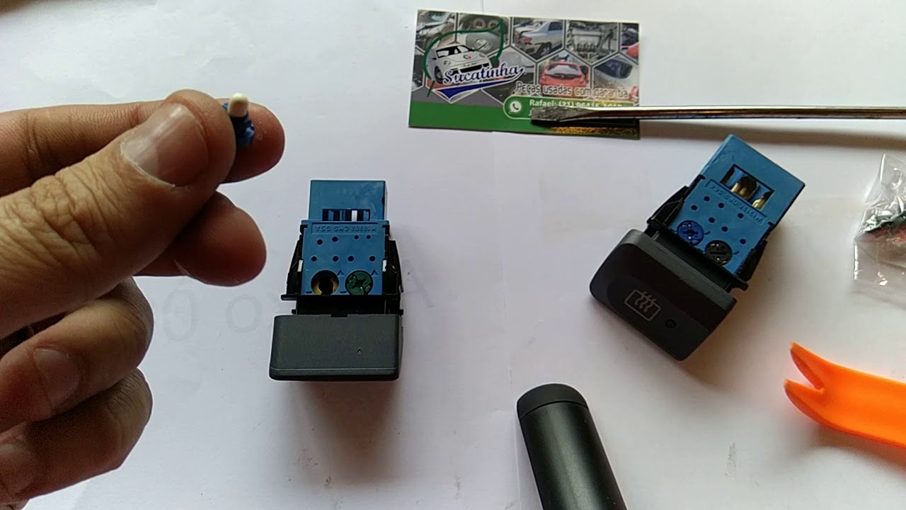 Trocando mini lâmpadas do botão do A/C e desembaçador Honda Fit