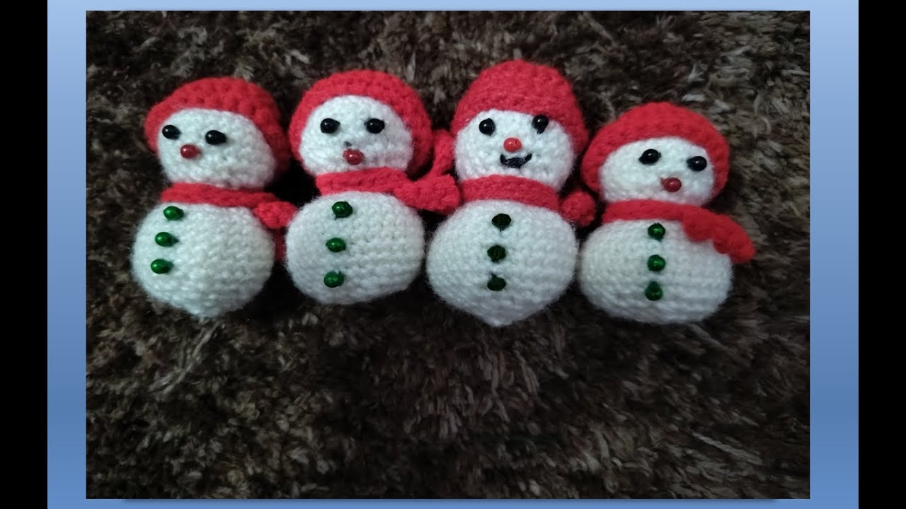 CREATE CROCHET SNOWMAN FOR CHRISTMAS //