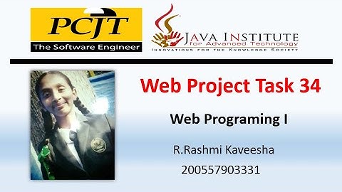 Java Institute || Web Programing 1 || eShop Project Task 34
