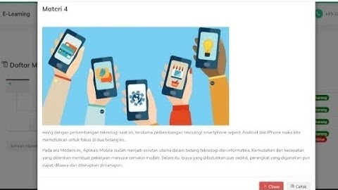 Aplikasi E-learning berbasis web dan materi