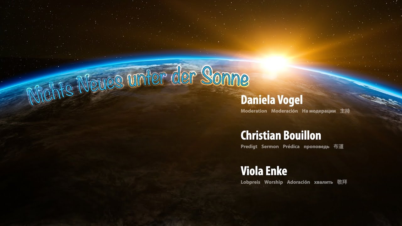 Nichts Neues Unter Der Sonne Predigt: Nichts Neues unter der Sonne • 1. Mose 37:1-11 • 02.02.25