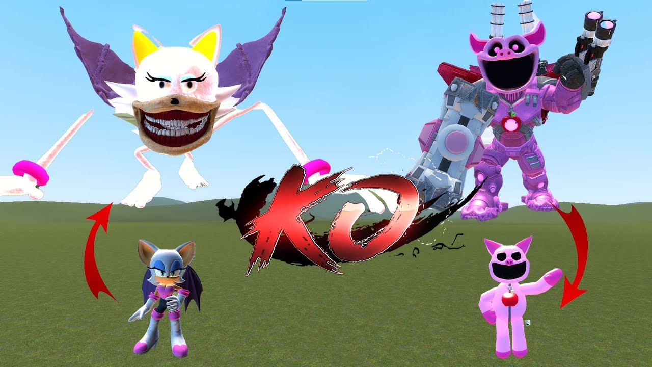 Evolution Of Mecha Titan Pig Vs Evolution Of Rouge the Bat In Garry's Mod