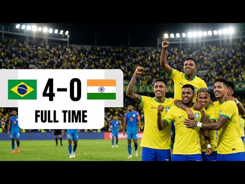 Brazil 🇧🇷 vs India 🇮🇳 | Full Time 4–0 😱⚽ Brazil Power