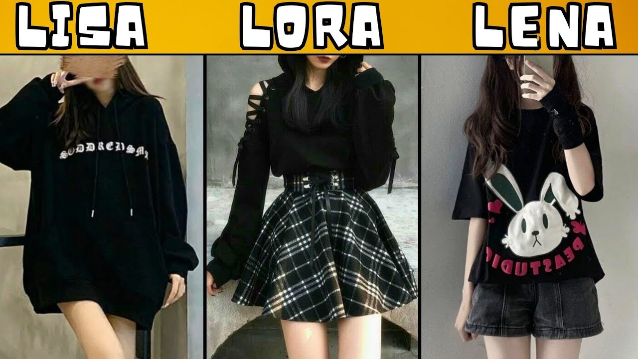 Lisa or Lora or Lena 🎀🎉 | Create Your Elegant Black Look!💄✨ 
