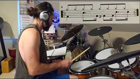 Tutorial series 3: 8th note with 16th note bass/snare drum grooves. Video: dotted note groove 4