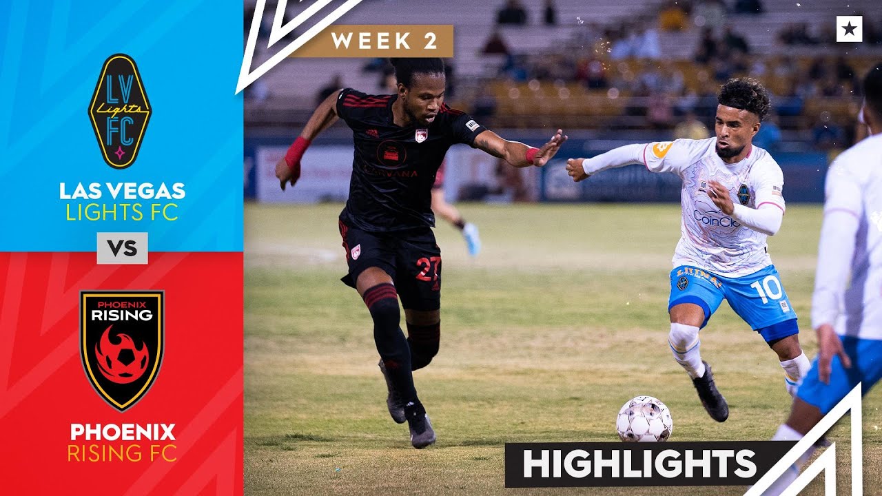 Las Vegas Lights FC vs. Phoenix Rising FC - Game Highlights