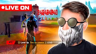 💙 LEVEL UP AO VIVO 💙 INSANO DESAFIANTE RANQUEADA ALEATÓRIOS E SOLO !! FREE FIRE MOBILE 💙