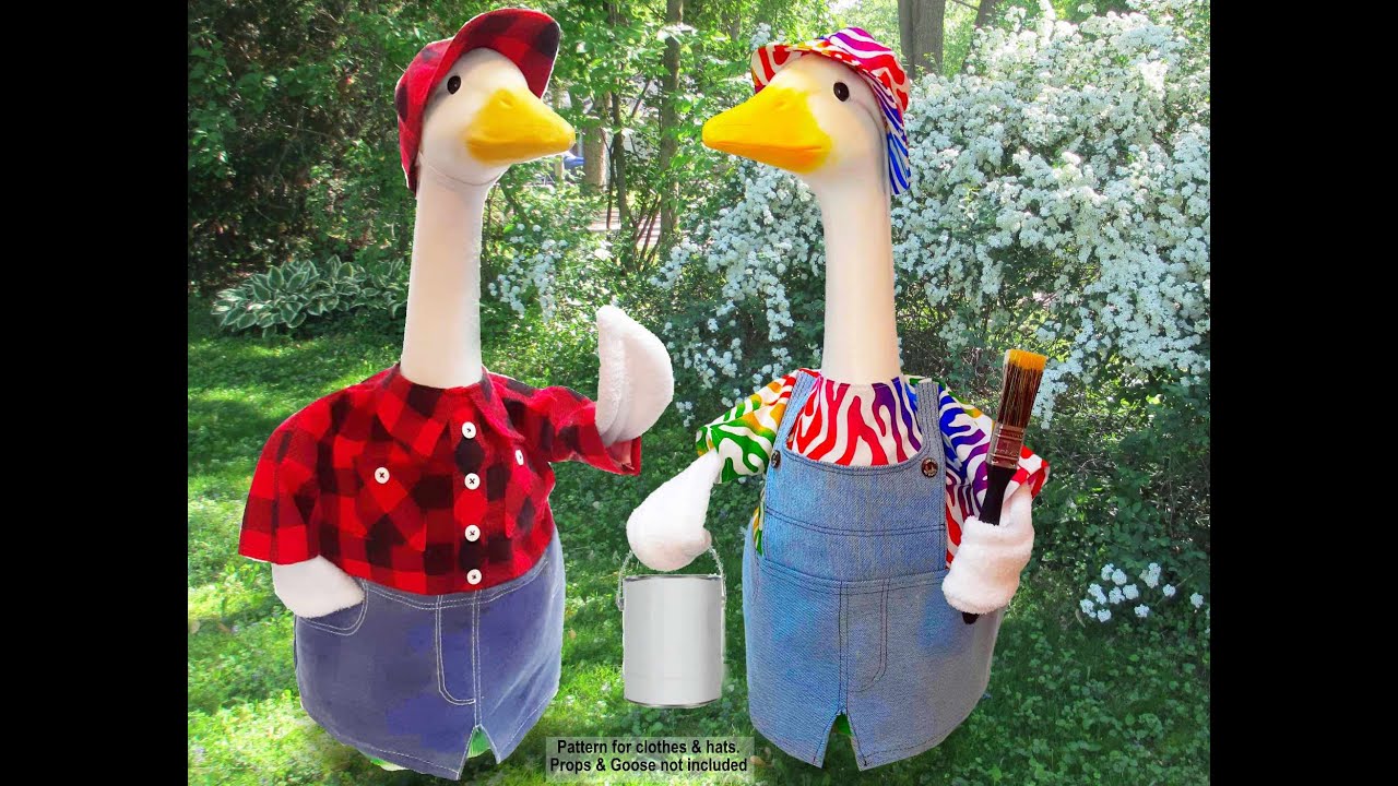Goose Clothes Pattern For Gander Outfits and PoseAble Wings. - YouTube goose-clothes-pattern-for-gander-outfits-and-poseable-wings-youtube