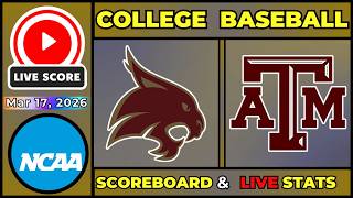🔴 Texas State Bobcats vs #22 Texas A&M Aggies LIVE | NCAA Baseball | Mar 18, 2026 | SCOREBOARD screenshot 5