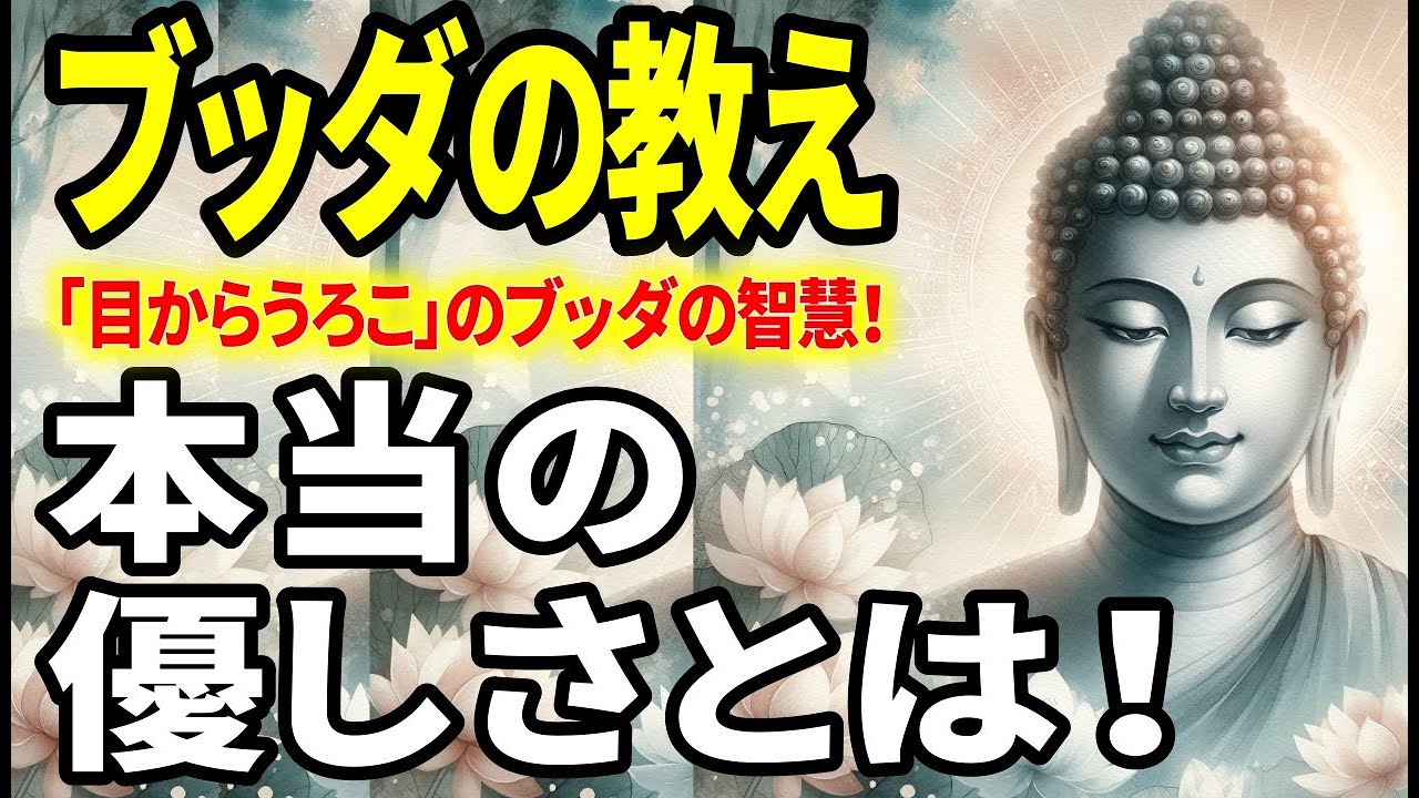 【ブッダの教え】ブッダから学ぶ「目からうろこ」の本当の優しさとは！