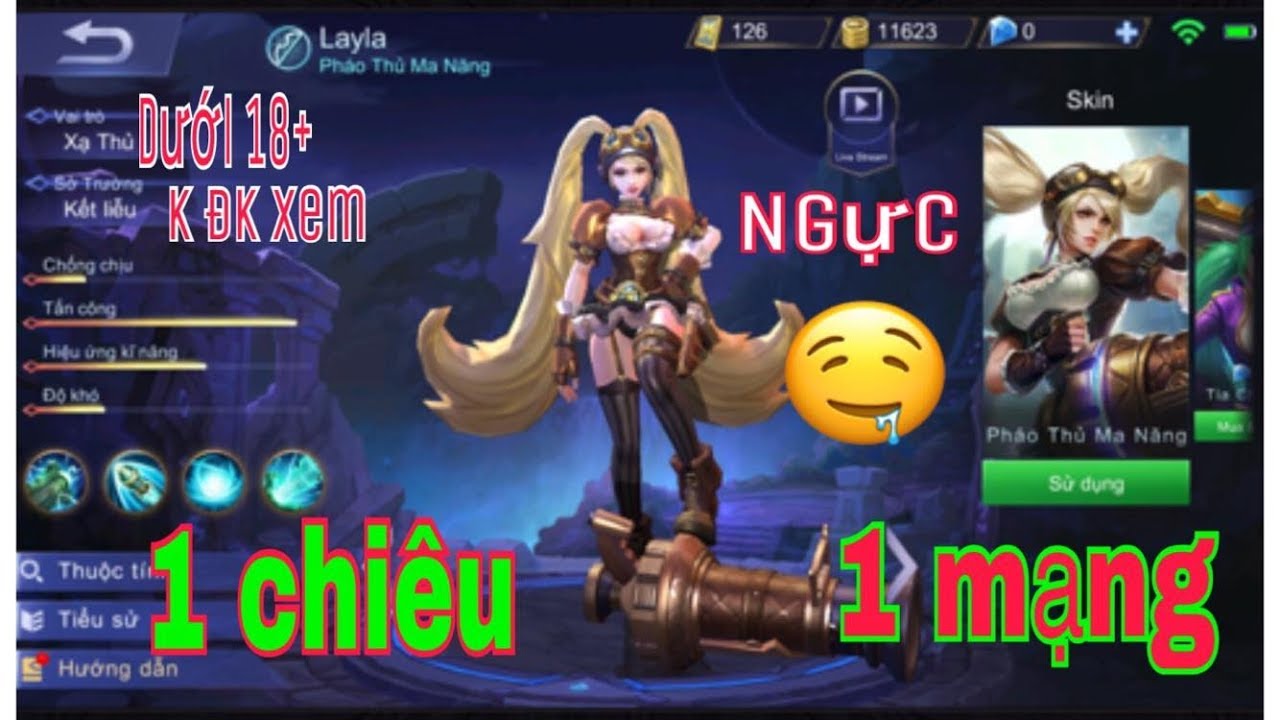 mobile legends:chơi tướng layla cực mạnh và sexy-games moba - YouTube
