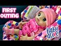 Baby Alive Real as can first outing to Walmart including car ride feeding