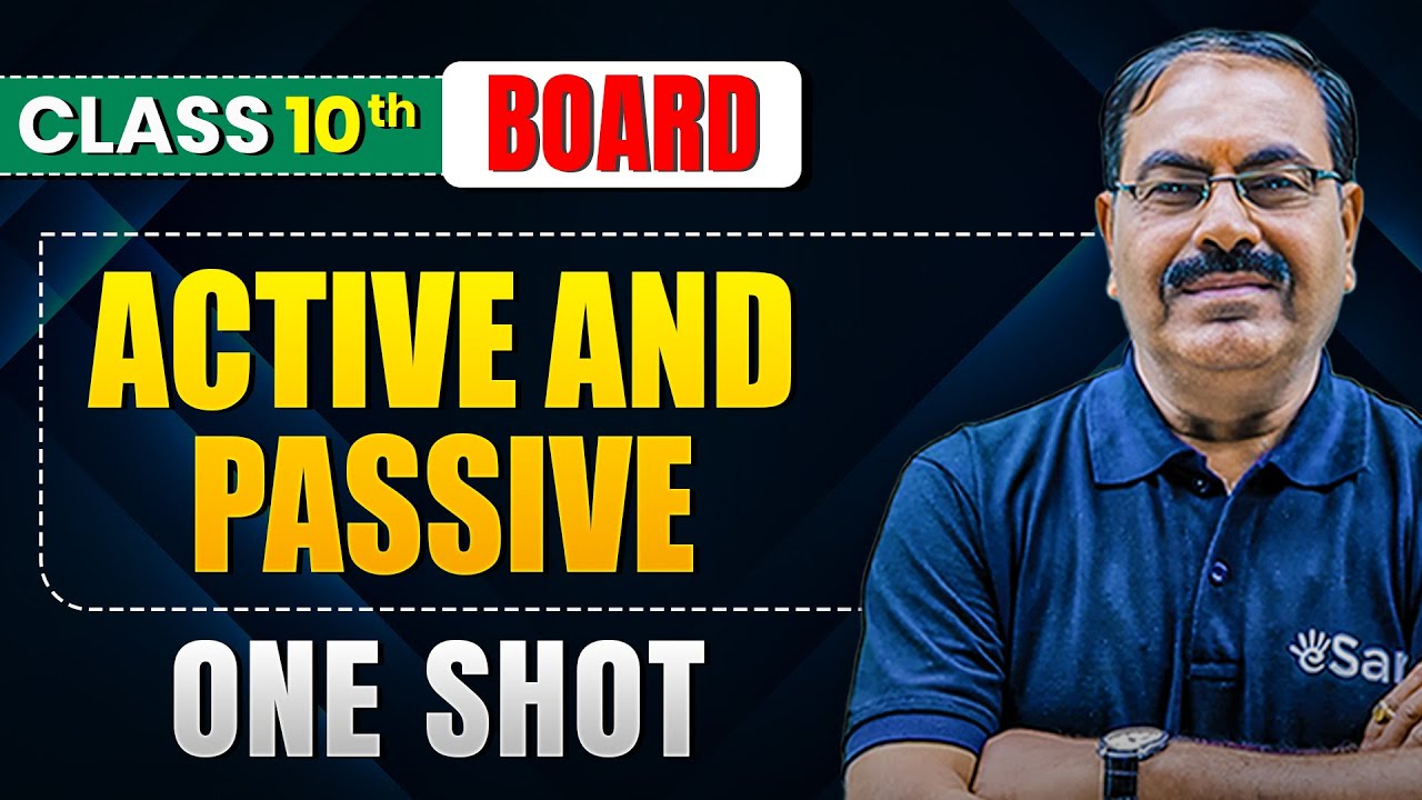 Active and Passive Voice One Shot | Rules/Sentence/Kaise Banaen | Class 10 English Grammar | eSaral