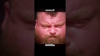 Eddie Hall lifting 1100lbs 500KG