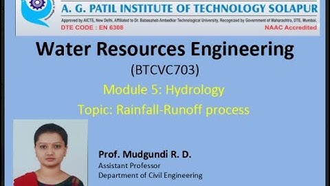 Rainfall runoff process