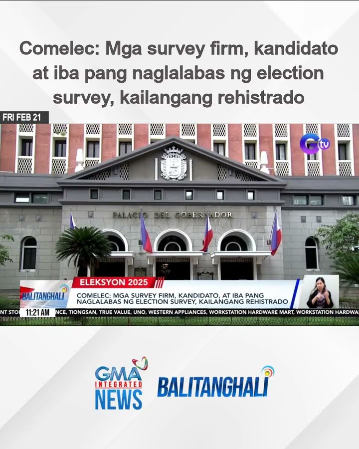 Comelec - Mga survey firm, kandidato at iba pang naglalabas ng election survey,... | Balitanghali