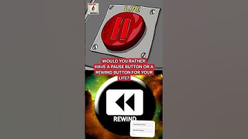 Would You Rather Have a Pause Button or a Rewind Button in Life? #youtubeshorts #shorts