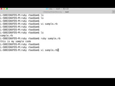 Lecture 3: Simple Ruby Code Example