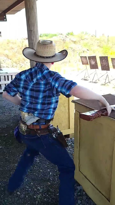 Lever Action Kid using shotgun skills learned from @DeadEyeCowboyActionShooting videos!