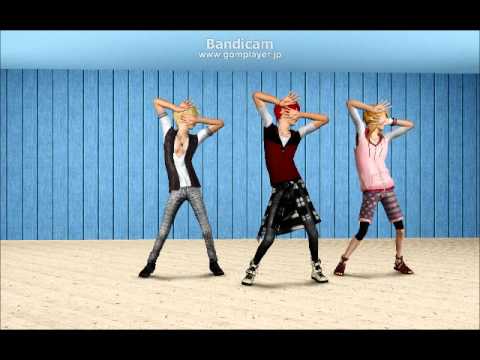 sims3 男子3人踊ってみた　DAISUKE