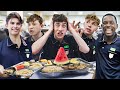 British highschoolers try school lunch in korea