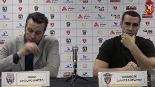 POST-GAME PRESS CONFERENCE | BE 1/2 FINAL Game 3 | Windrose Giants Antwerp vs Hubo Limburg United