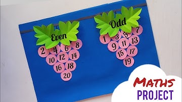 Even And Odd Numbers Maths TLM| Maths Project Easy| Maths TLM Easy| TLM For Primary School| Easy TLM