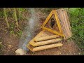 Bushcraft Building The Wood Log Cabin Shelter Pallet, [Start To Finish]