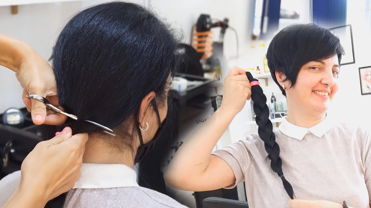 ANTI AGE HAIRCUT – SUPER LONG TO SHORT ASYMMETRICAL PIXIE