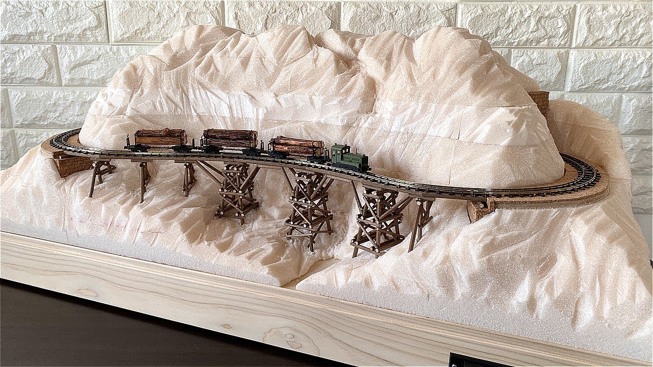 鉄道模型】卓上で本格的な森林鉄道風レイアウトを楽しむ👍【木曽森林