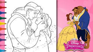 BELLE and the BEAST Coloring Page - Valentine's Day Belle Coloring Page Color Beauty and the Beast