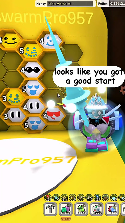 Level 4 Hive Switches to White😆#beeswarmsimulator