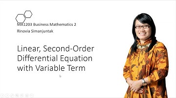Second order differential equation with variable term