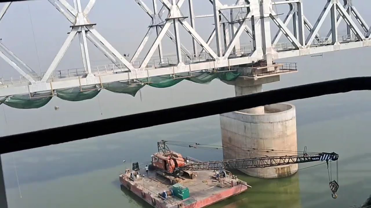 Entering Barauni Mokama Bridge