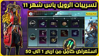 تسريبات سيزون 11 تم التوثيق ☑️ استعراض جوائز الرويل باس شهر 11 تحديث ببجي 2.0 الجديد