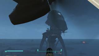 Vertibird. Airship. Rescuing companion falling from sky in power armor.