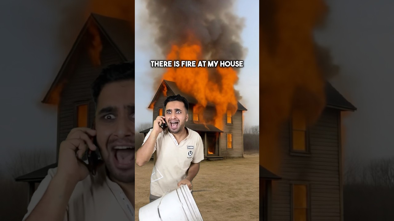 Fire at his house 🤯