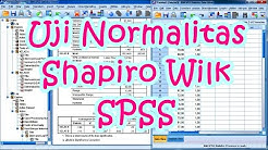 Uji Normalitas Shapiro Wilk untuk Statistik Parametrik dengan SPSS - Durasi: 17.18. 
