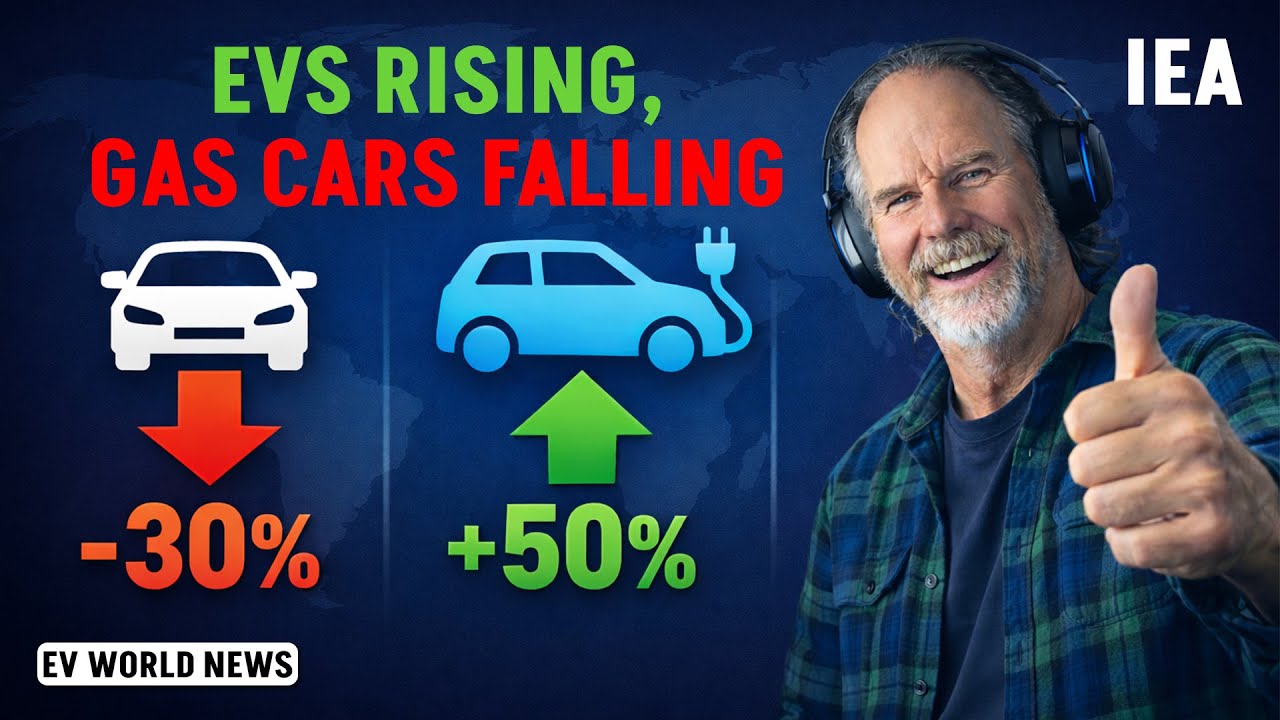 IEA Report: EVs Rising as Gas Car Sales Fall 30% Since 2017 - YouTube