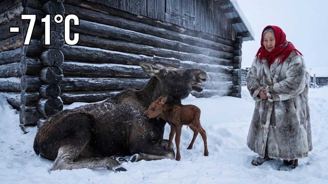 🦌 Moose & Calf Fell at Her Door in -71°C Siberia... What This Woman Did Next