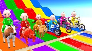 Funny Baby Ride On Wild Animals Motorbike Toys Giant Water Slide For Kids Children Toddlers