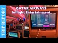 Systme de divertissement en vol de qatar airways  oryx one sur le vol airbus a350 de qatar airways