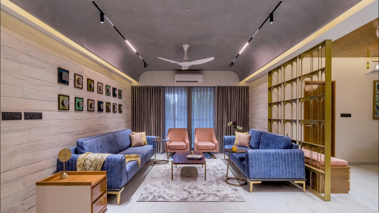 4 BHK Aikya One Design By Studio 603 #luxuryflat #livingroom - YouTube