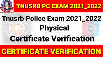 #tnusrb pc exam certificate verification details #certificate#verification#tnusrb#pcdetails#police
