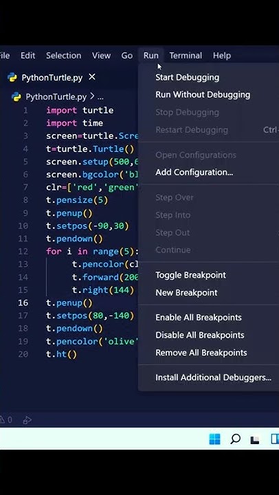Python turtle design | Python funny code | Python animation - YouTube