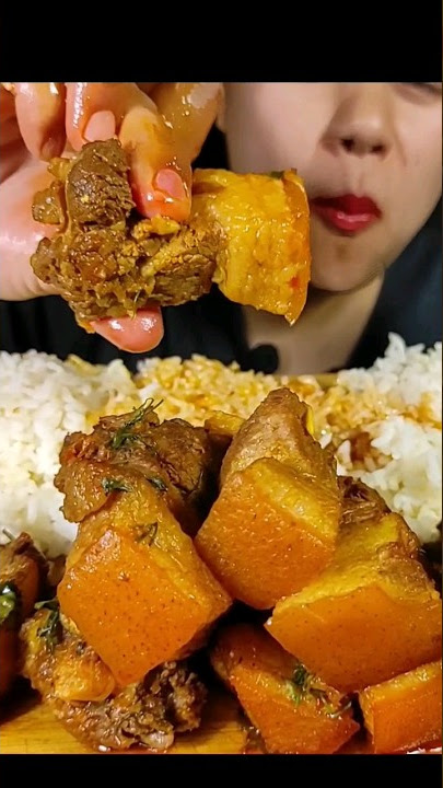 eating pork curry #mukbang #asmr #eatingshow #indianmukbangasmr #pork #porkcurry #porkeating #eating