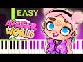 Happy Birthday Song AVATAR WORLD EASY Piano Tutorial