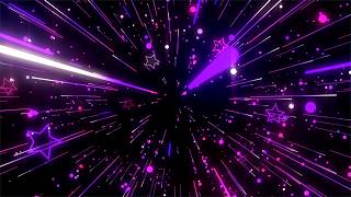 Purple Neon Star Warp VJ Loop 4K | Hyperspace LED Background | Seamless DJ Visual | No Copyright