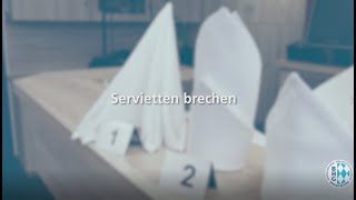 Servietten brechen |Prüfungsvorbereitung im Gastronomie Service Resimi